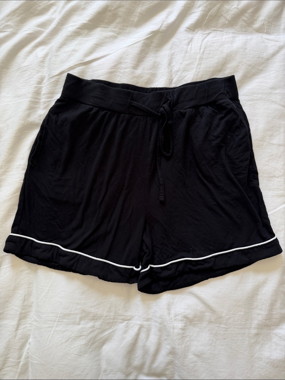 Cozy Earth Women's Bamboo Stretch-Knit Pajama Short Black Size S